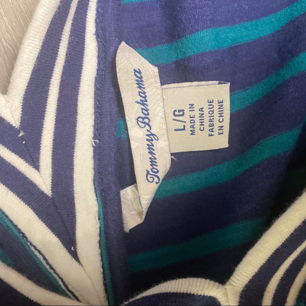 Tommy Bahama Blue Striped Midi Dress - Picture 3 of 7
